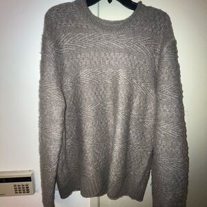 Abercrombie and Fitch Cozy Gray Knit Sweater pullover grey XL men’s